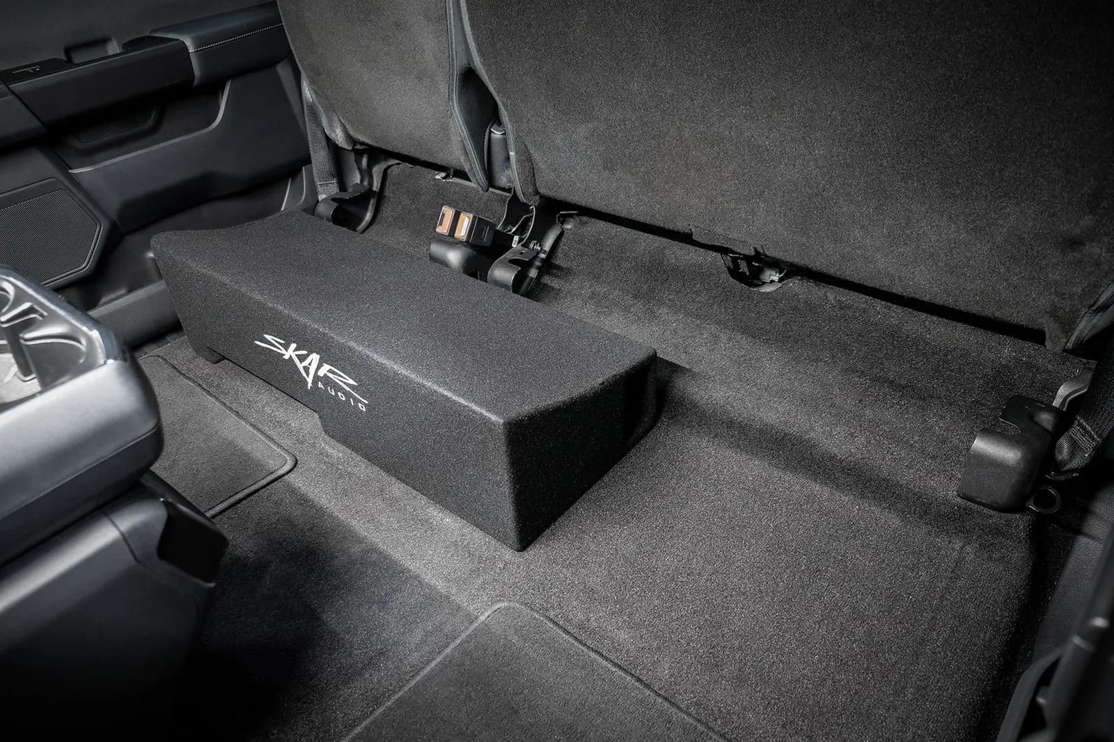 Featured Product Photo 11 for 2015-2026 Ford F-150 Super Crew Cab Compatible Single 10" Ported Subwoofer Enclosure