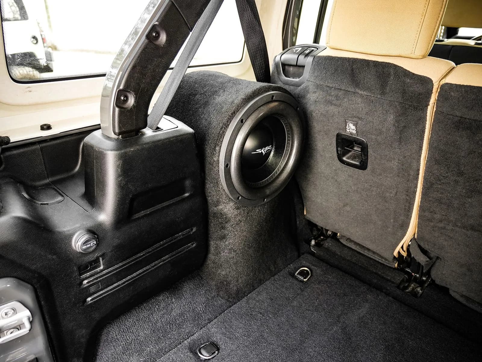 Featured Product Photo 9 for 2018-2025 Jeep Wrangler JL 4-Door Compatible Single 10" Sealed Subwoofer Enclosure (Driver Side)