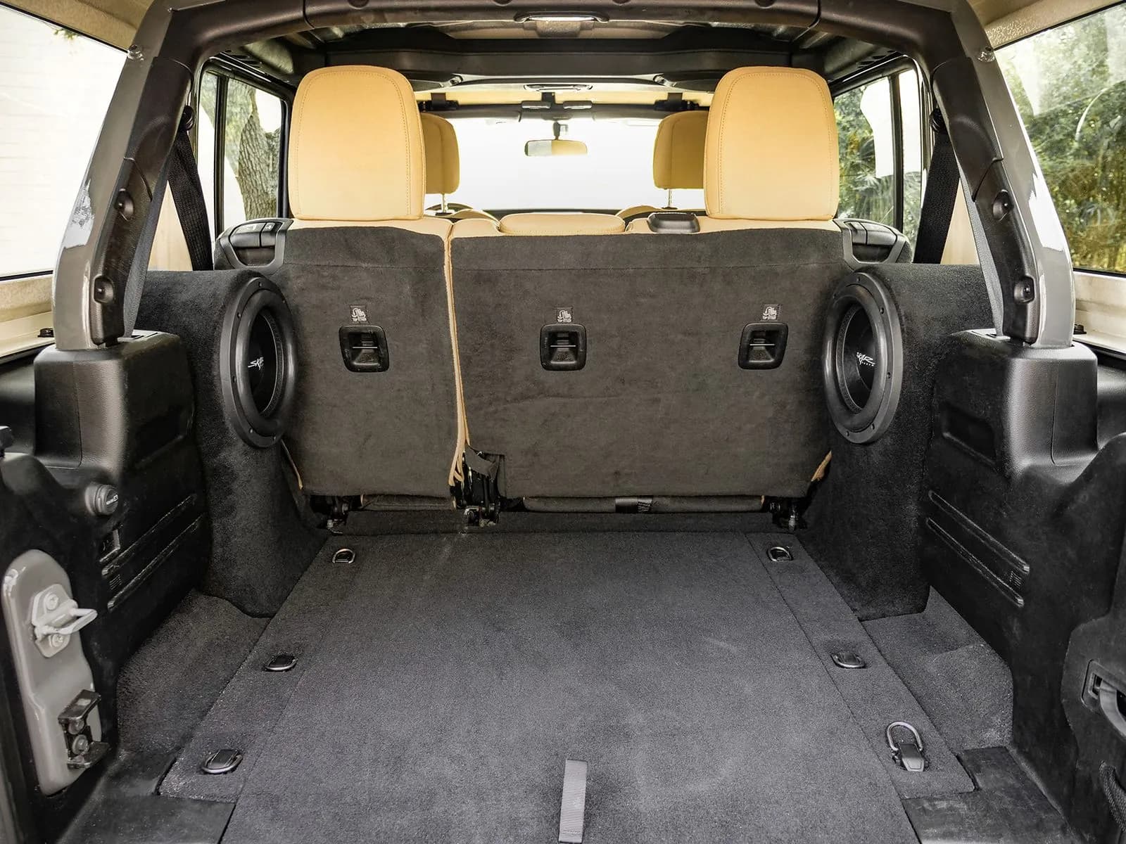 Featured Product Photo 11 for 2018-2025 Jeep Wrangler JL 4-Door Compatible Single 10" Sealed Subwoofer Enclosure (Driver Side)