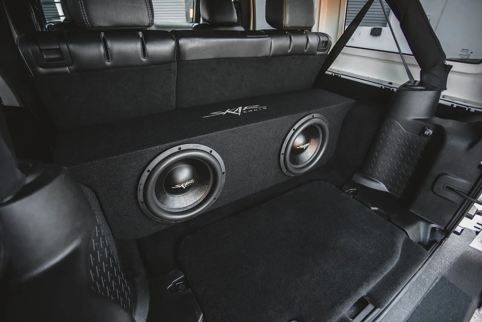 Featured Product Photo 6 for 2007-2018 Jeep Wrangler Unlimited (JK) 4-Door Vehicle Compatible Dual 12" Subwoofer Enclosure