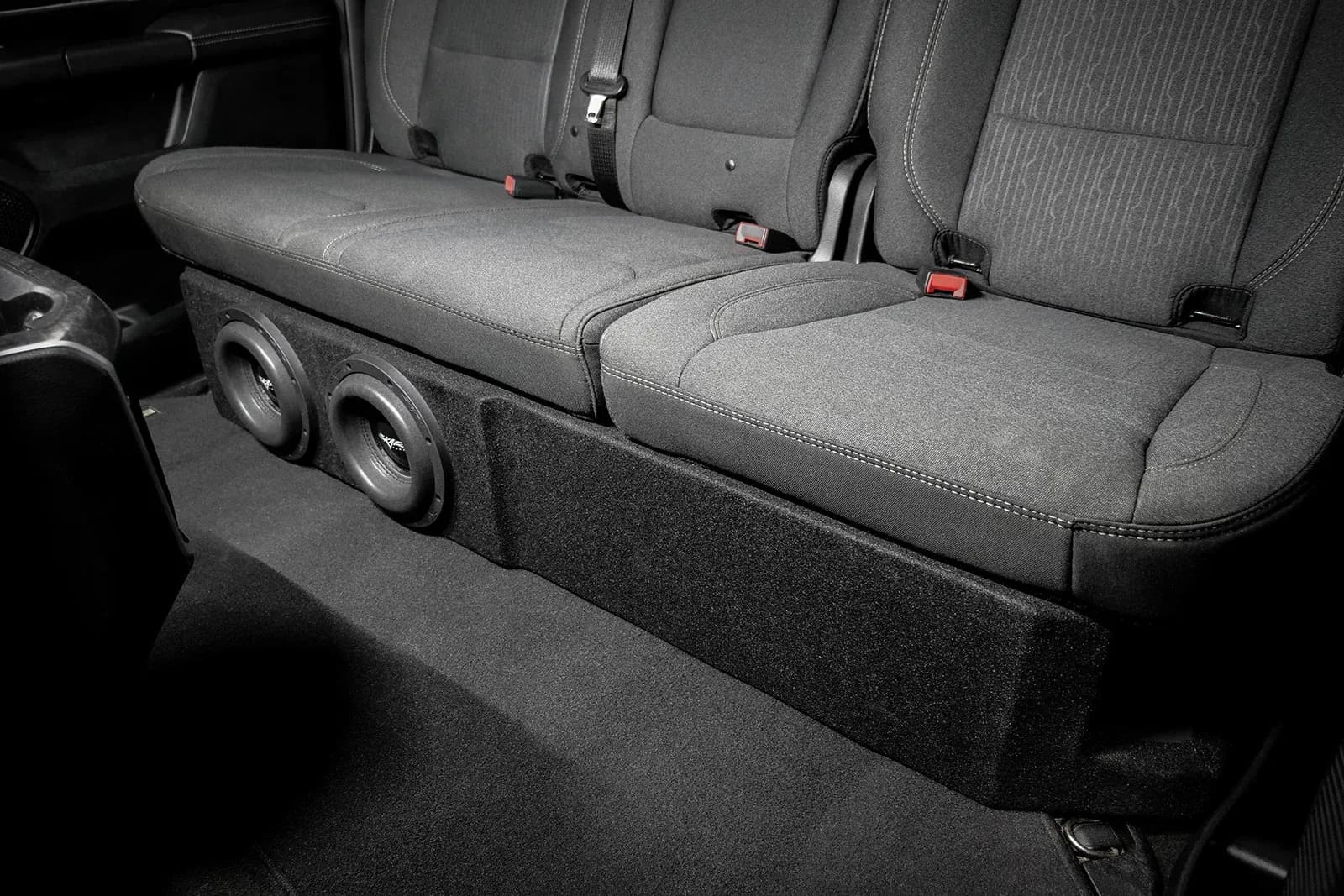 Featured Product Photo 8 for 2019-2025 Ram 1500 (5th Gen) Crew Cab Compatible Dual 8" Ported Subwoofer Enclosure