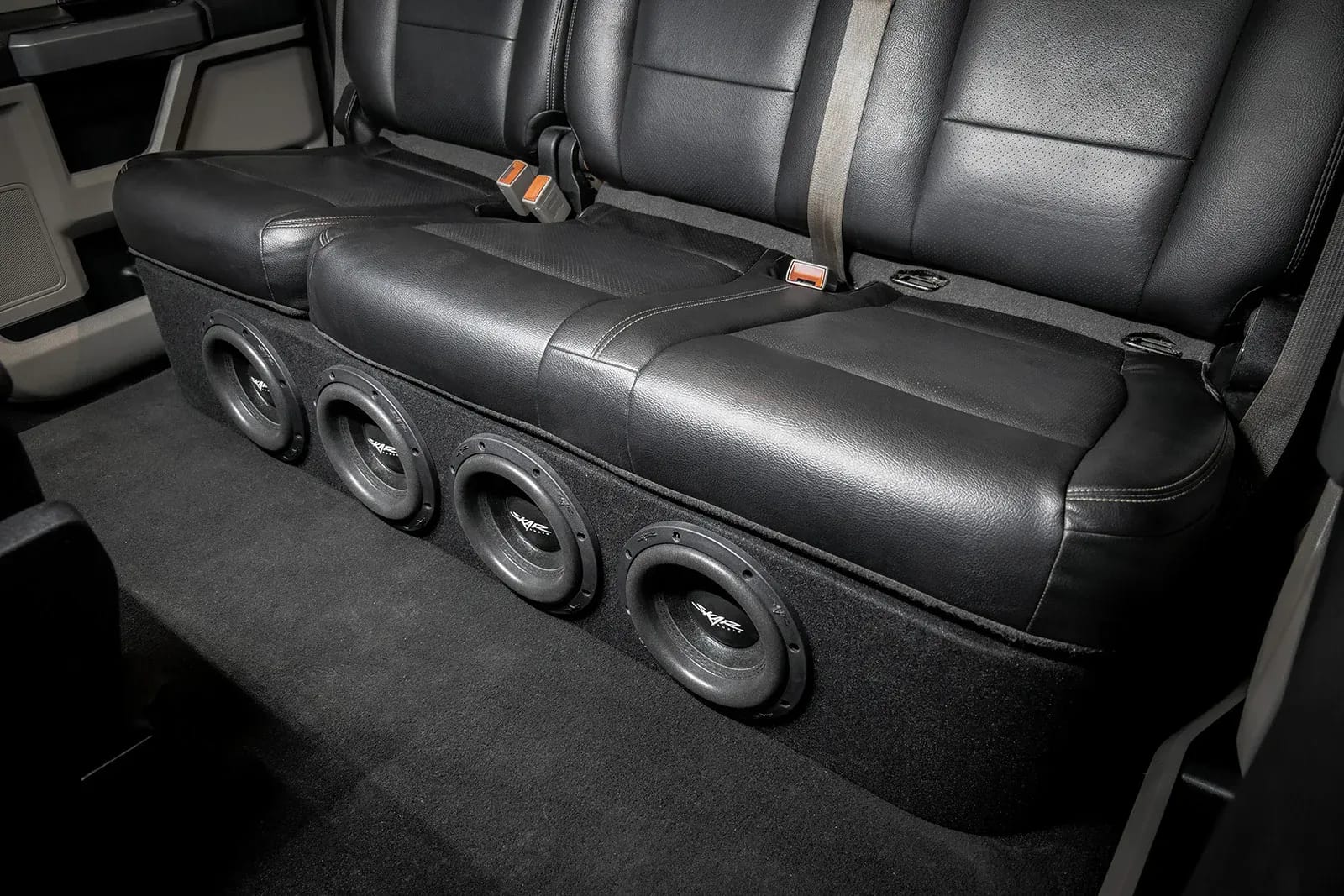 2017-2025 Ford Super Duty (F-250/350/450) SuperCrew Cab Compatible Quad 8" Ported Subwoofer Enclosure #9
