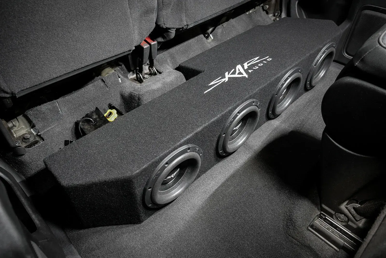 Featured Product Photo 8 for 2019-2025 Chevy Silverado & GMC Sierra Double Cab Compatible Quad 8" Ported Subwoofer Enclosure