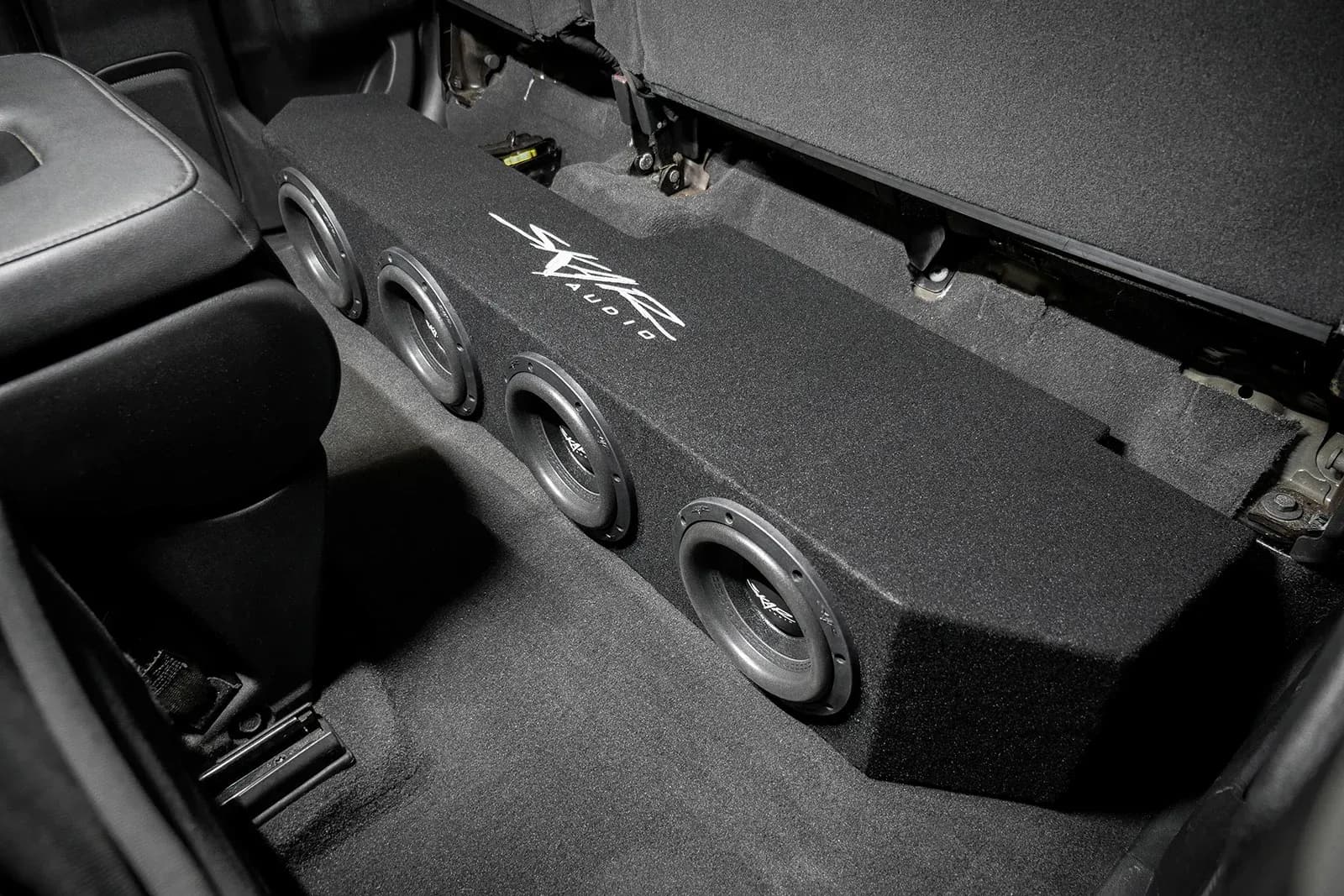 Featured Product Photo 9 for 2019-2025 Chevy Silverado & GMC Sierra Double Cab Compatible Quad 8" Ported Subwoofer Enclosure