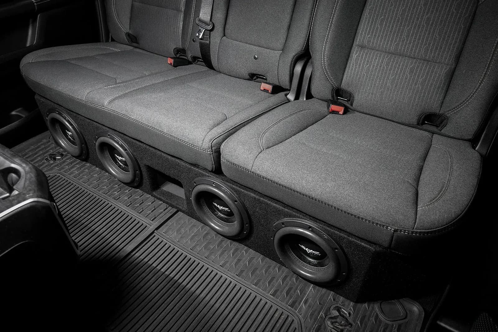 Featured Product Photo 7 for 2019-2025 Ram 1500 (5th Gen) Crew Cab Compatible Quad 8" Ported Subwoofer Enclosure