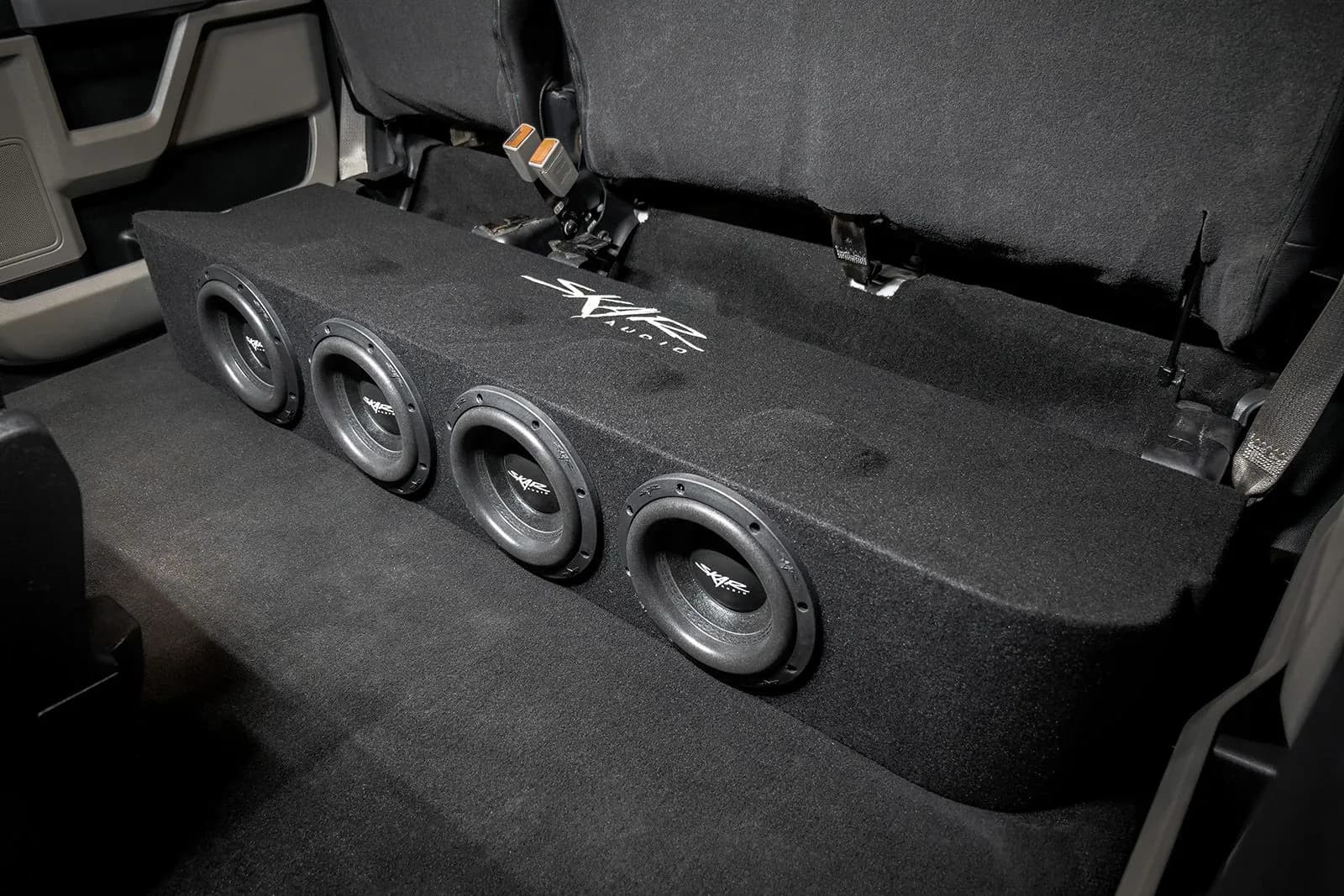 Featured Product Photo 11 for Quad 8" 3,200W Max Power Loaded Subwoofer Enclosure Compatible with 2017-2025 Ford Super Duty (F-250/350/450) SuperCrew Cab Trucks