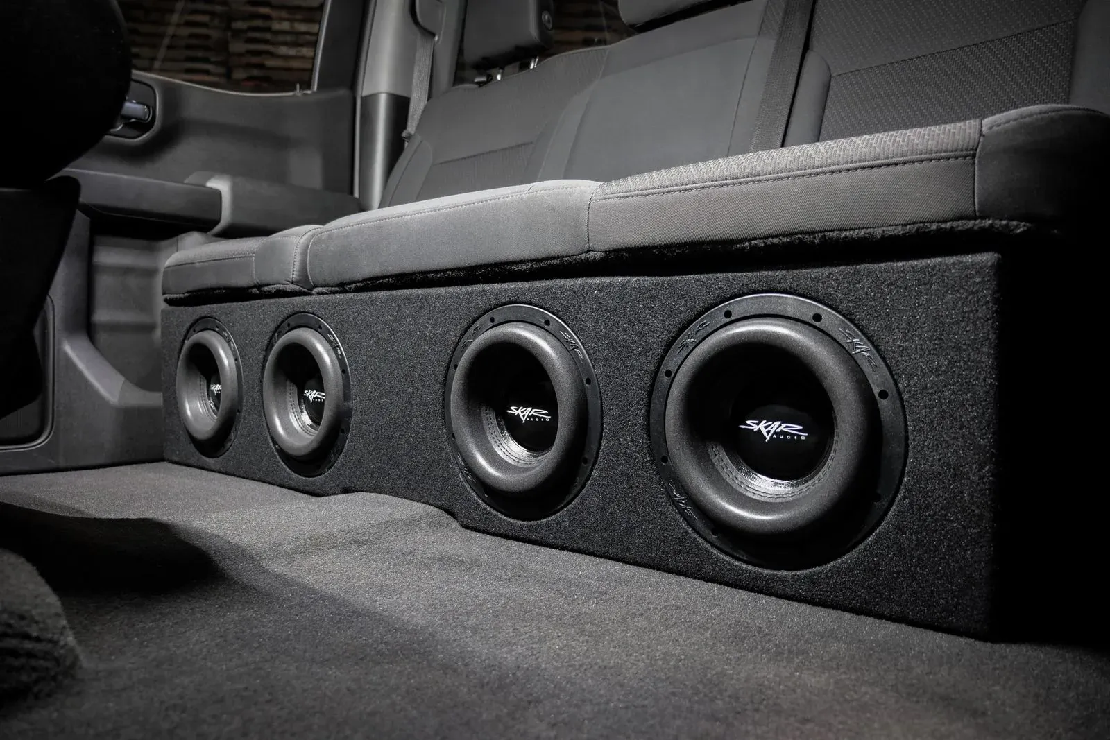 Quad 8" 3200W Max Power Loaded Ported Subwoofer Enclosure Compatible with 2019-2025 Chevy Silverado & GMC Sierra Crew Cab Trucks #11