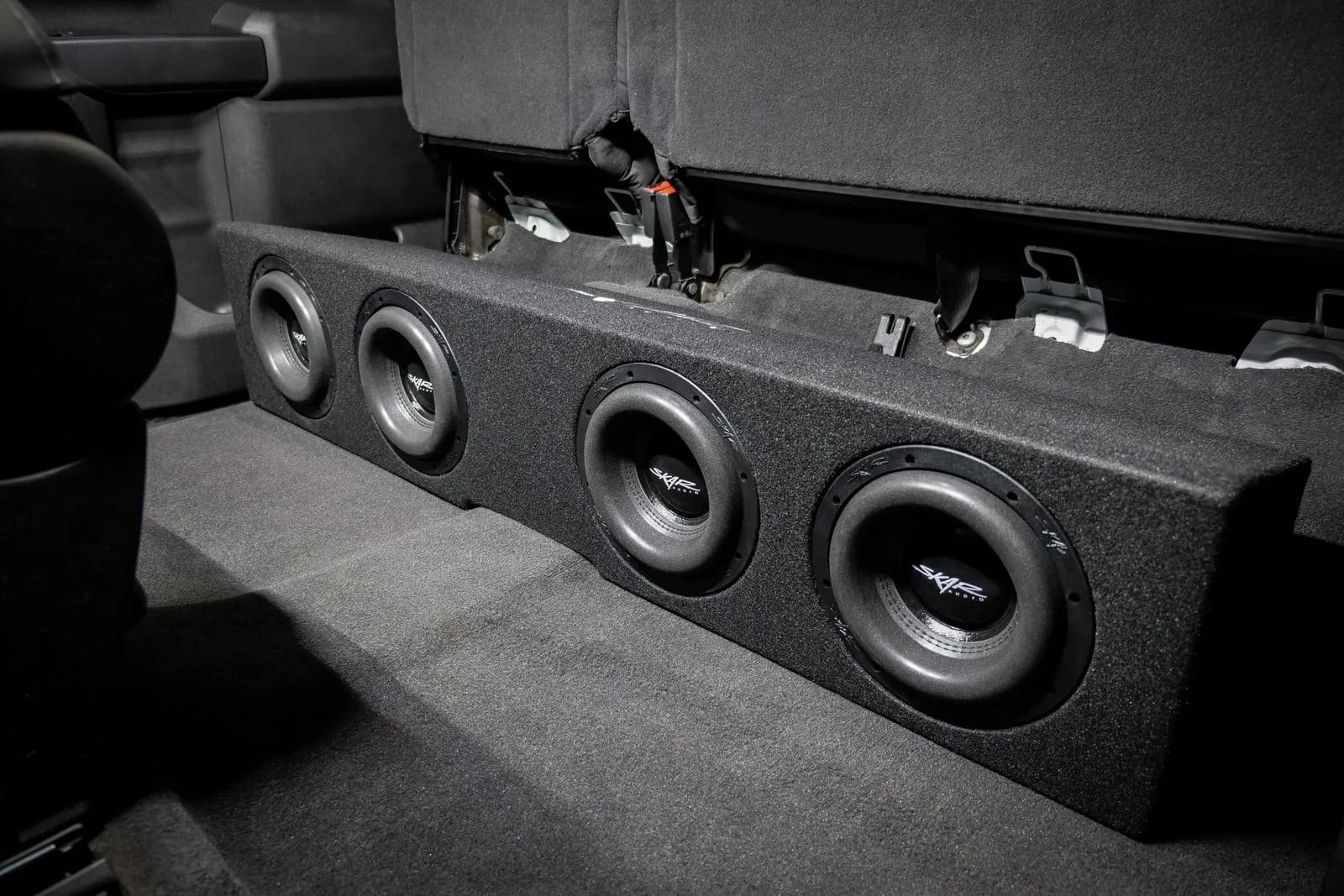 Quad 8" 3200W Max Power Loaded Ported Subwoofer Enclosure Compatible with 2019-2025 Chevy Silverado & GMC Sierra Crew Cab Trucks #13