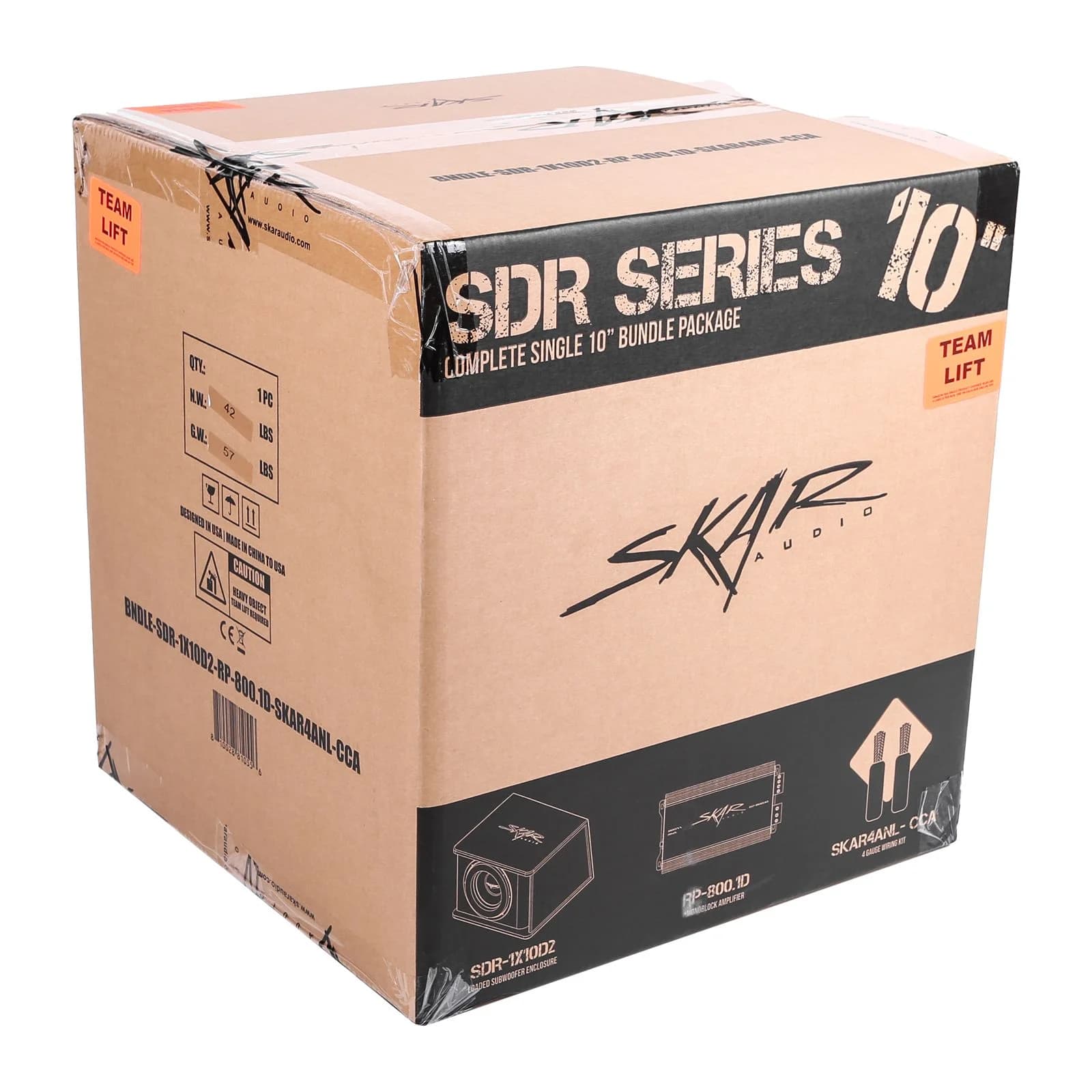 Featured Product Photo 5 for Single 10" 1,200 Watt SDR Series Complete Subwoofer Package with Vented Enclosure and Amplifier