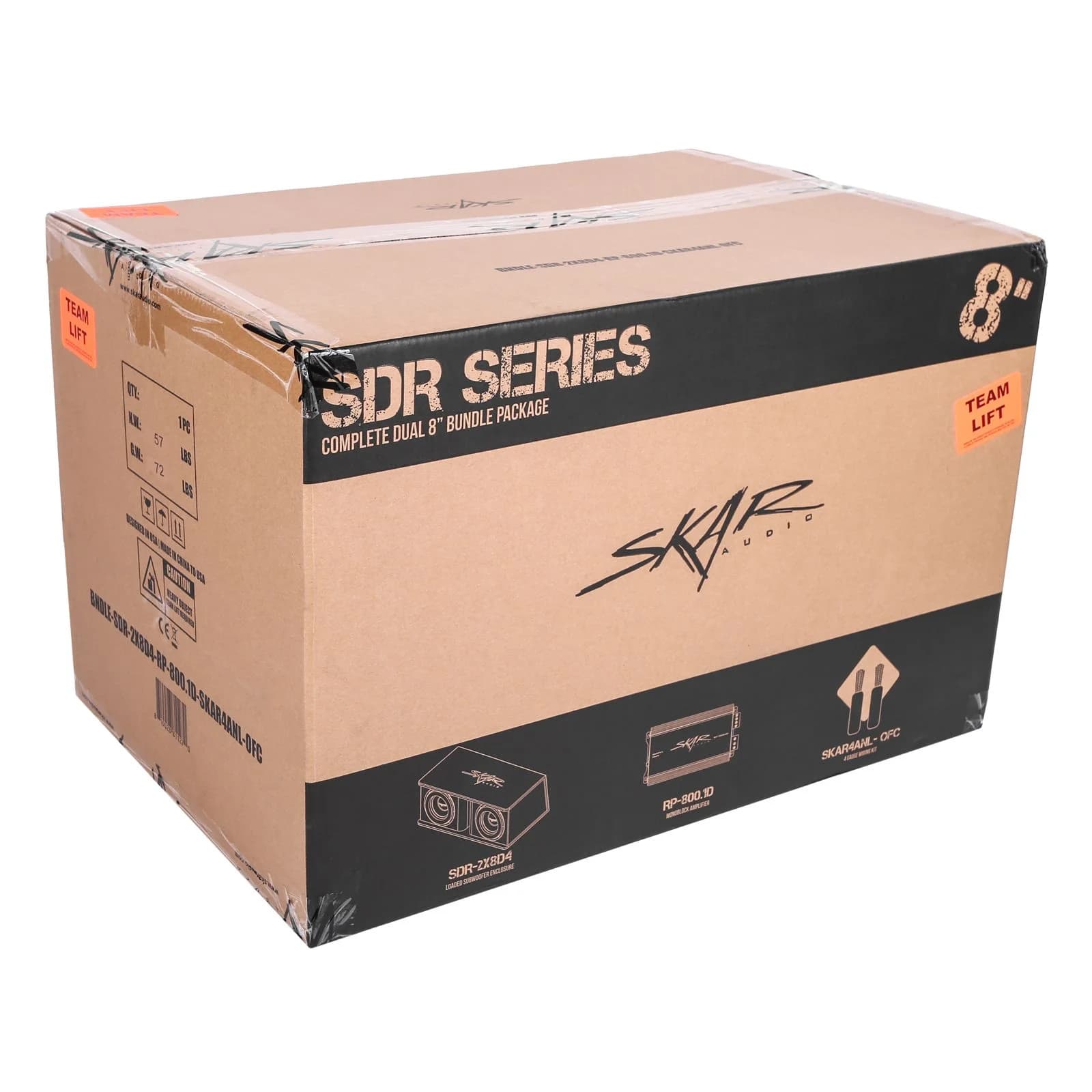 Featured Product Photo 5 for Dual 8" 1,400 Watt SDR Series Complete Subwoofer Package with Vented Enclosure and Amplifier