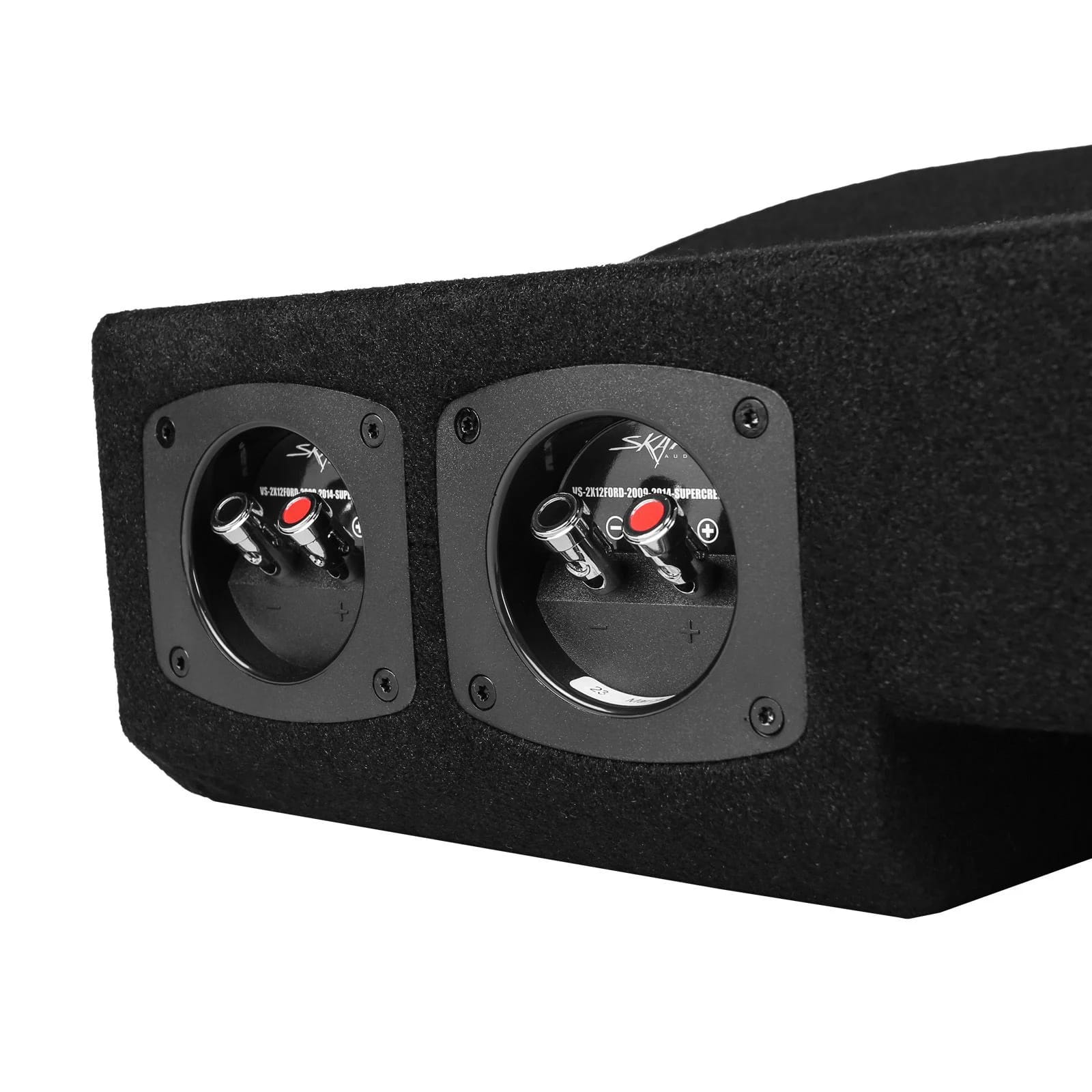 2009-2014 Ford F-150 Super Crew Cab Compatible Dual 12" Ported Subwoofer Enclosure #6