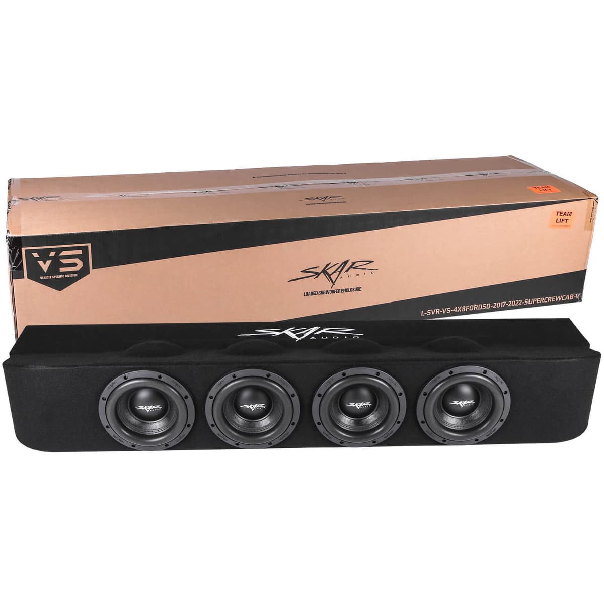Featured Product Photo 8 for Quad 8" 3,200W Max Power Loaded Subwoofer Enclosure Compatible with 2017-2025 Ford Super Duty (F-250/350/450) SuperCrew Cab Trucks