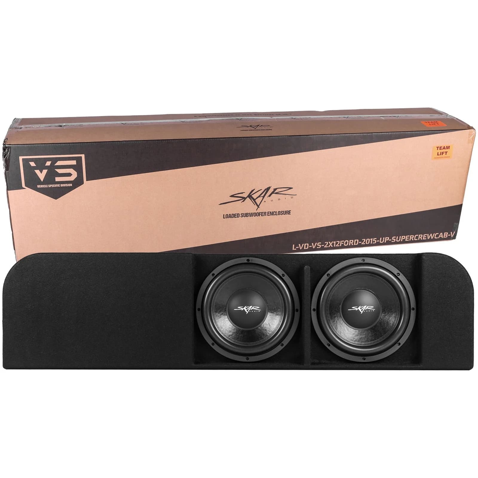 Featured Product Photo 7 for Dual 12" 1,600W Max Power Loaded Ported Subwoofer Enclosure Compatible with 2015-2026 Ford F-150 Super Crew Cab Trucks