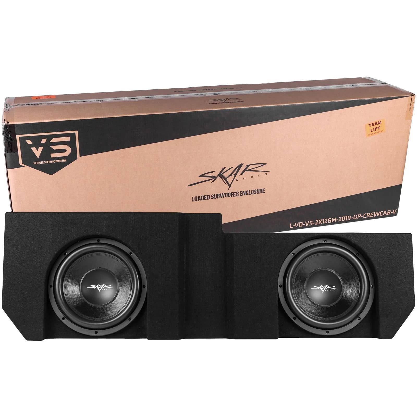 Featured Product Photo 7 for Dual 12" 1,600W Max Power Loaded Subwoofer Enclosure Compatible with 2019-2025 Chevrolet Silverado/GMC Sierra Crew Cab Trucks