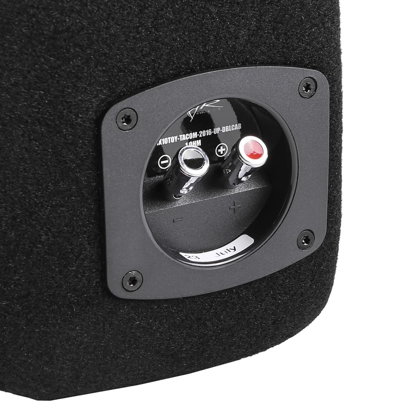 Featured Product Photo 4 for Single 10" 1,000W Max Power Loaded Subwoofer Enclosure Compatible with 2016-2023 Toyota Tacoma Double Cab Max Trucks