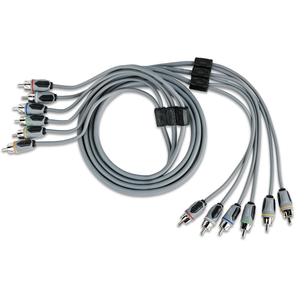 Featured Product Photo for SKM6CHRCA6 | 6 Ft 6-Channel Marine Grade RCA Interconnect Cable