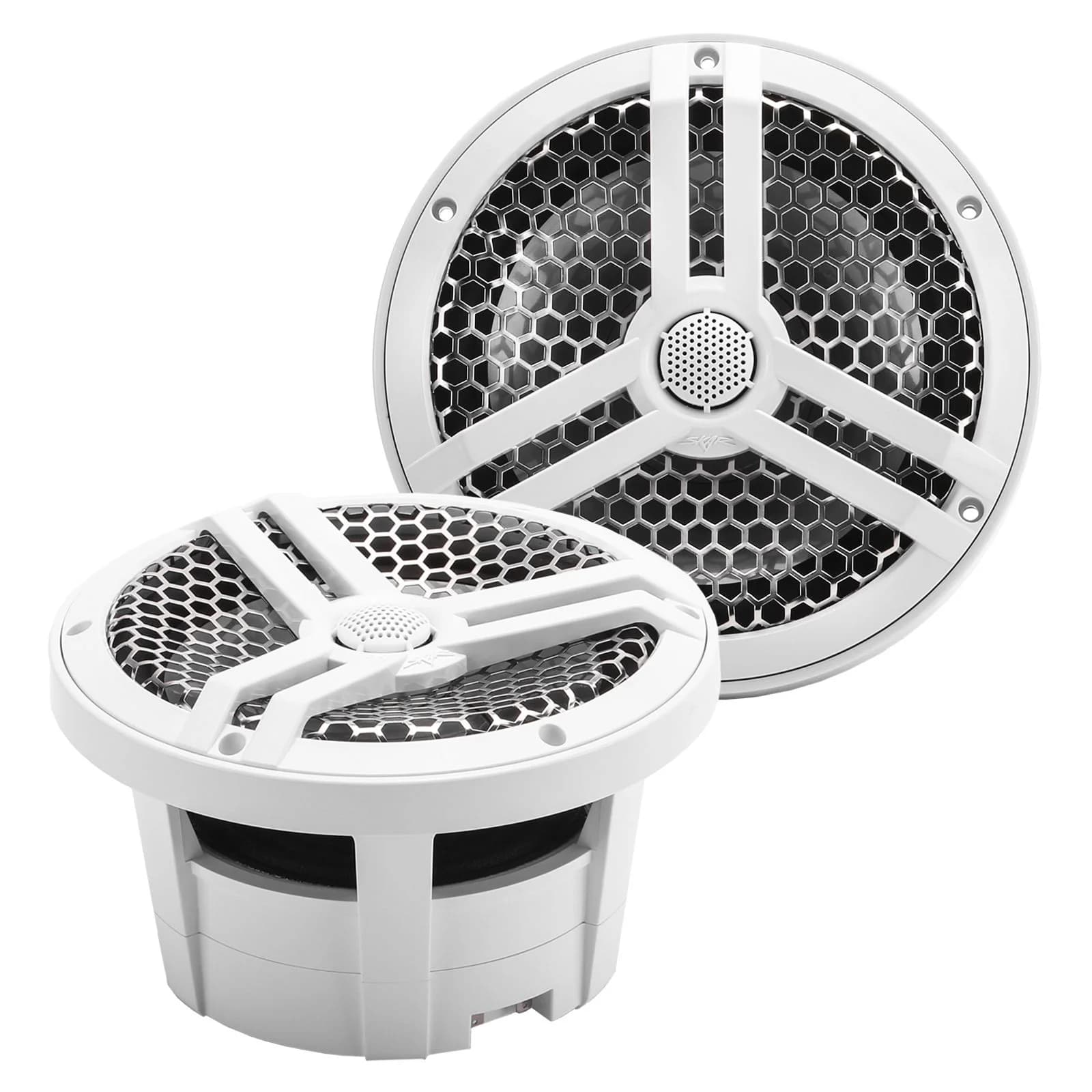 Skar Audio SK8M | Marine 8" Full Range 2-Way 500 Watt Speakers - White (Pair) - View 1